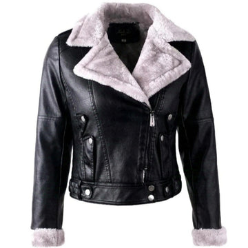 Chaqueta de cuero elegante