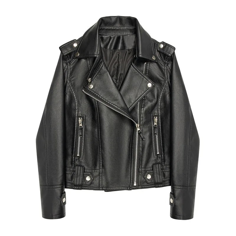 Chaqueta de cuero zafiro
