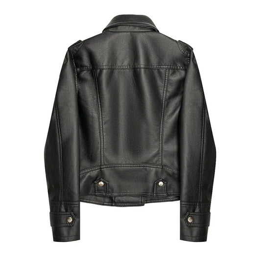 Chaqueta de cuero zafiro